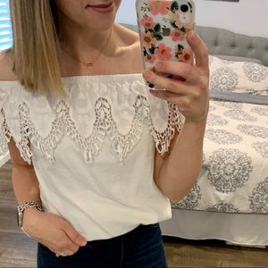 Merona size S. White off the shoulder blouse